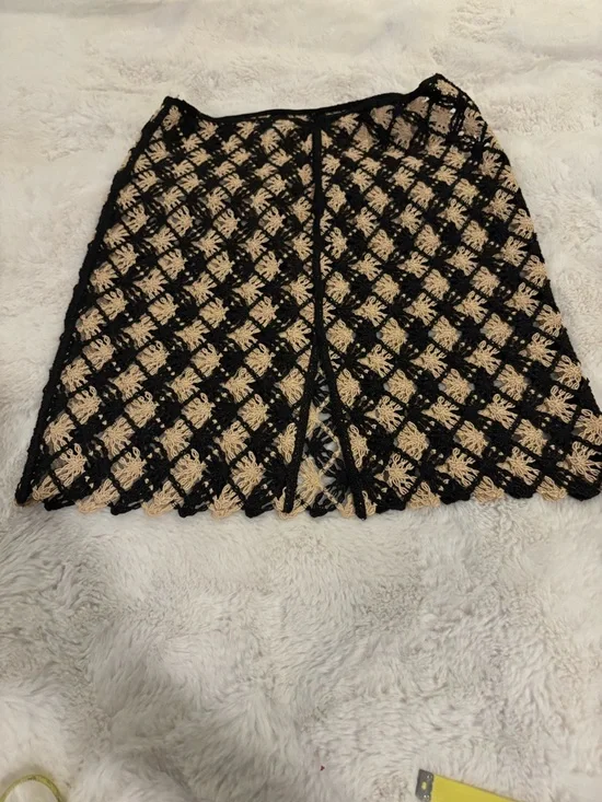 H&M Edition Crochet Look Skirt in Black Light Beige. NWT. S&M Available - Picture 8 of 10